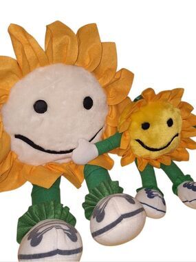 Sunflower Plush Toy Set Two Small Large